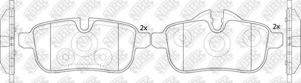 NiBK PN0514 - Комплект спирачно феродо, дискови спирачки vvparts.bg
