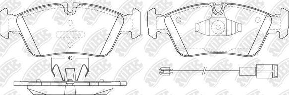 NiBK PN0510W - Комплект спирачно феродо, дискови спирачки vvparts.bg