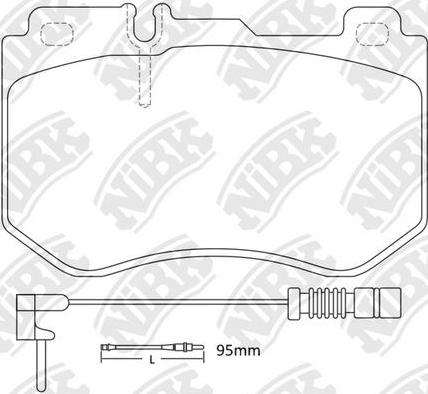 NiBK PN0584W - Комплект спирачно феродо, дискови спирачки vvparts.bg