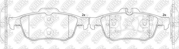 NiBK PN0521 - Комплект спирачно феродо, дискови спирачки vvparts.bg