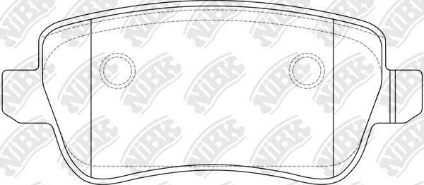 NiBK PN0522 - Комплект спирачно феродо, дискови спирачки vvparts.bg