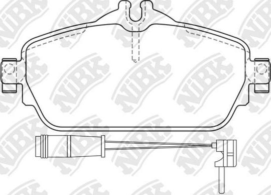 NiBK PN0576W - Комплект спирачно феродо, дискови спирачки vvparts.bg