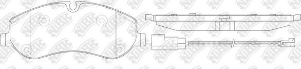 NiBK PN0667W - Комплект спирачно феродо, дискови спирачки vvparts.bg