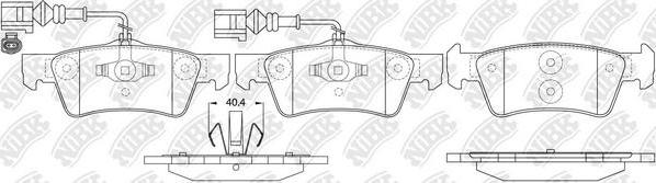 NiBK PN0611W - Комплект спирачно феродо, дискови спирачки vvparts.bg