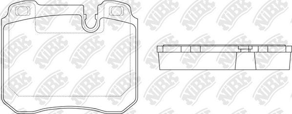 NiBK PN0059 - Комплект спирачно феродо, дискови спирачки vvparts.bg