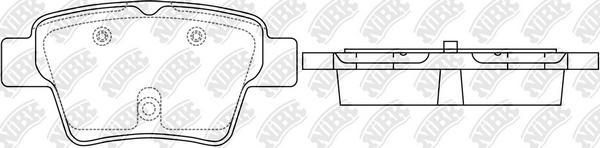 NiBK PN0069 - Комплект спирачно феродо, дискови спирачки vvparts.bg