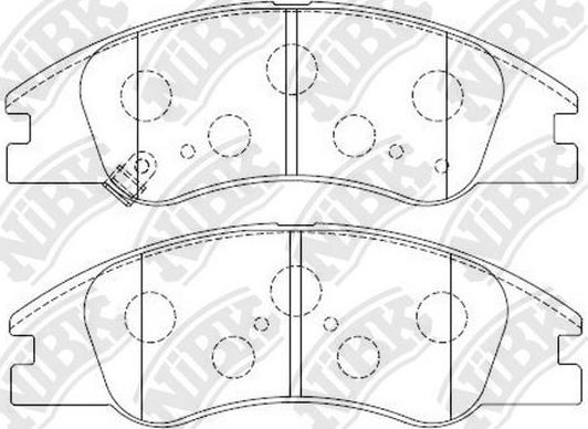 NiBK PN0060 - Комплект спирачно феродо, дискови спирачки vvparts.bg