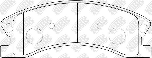 NiBK PN0067 - Комплект спирачно феродо, дискови спирачки vvparts.bg