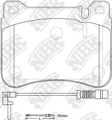 NiBK PN0037W - Комплект спирачно феродо, дискови спирачки vvparts.bg