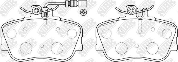 NiBK PN0025W - Комплект спирачно феродо, дискови спирачки vvparts.bg