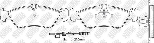 NiBK PN0169W - Комплект спирачно феродо, дискови спирачки vvparts.bg