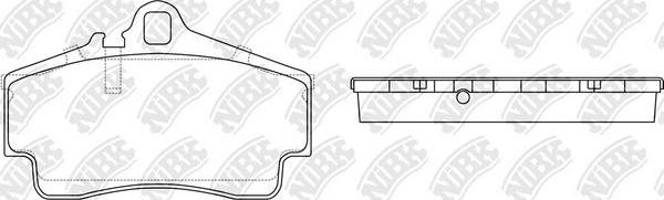 NiBK PN0117 - Комплект спирачно феродо, дискови спирачки vvparts.bg