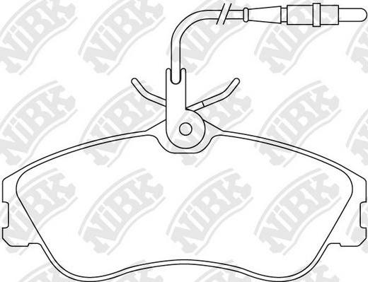 NiBK PN0173W - Комплект спирачно феродо, дискови спирачки vvparts.bg