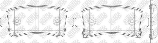 NiBK PN0840 - Комплект спирачно феродо, дискови спирачки vvparts.bg