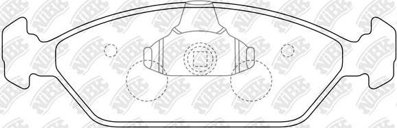 NiBK PN0805 - Комплект спирачно феродо, дискови спирачки vvparts.bg