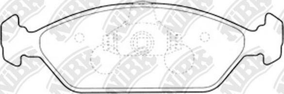 NiBK PN0805 - Комплект спирачно феродо, дискови спирачки vvparts.bg