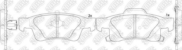 NiBK PN0834S - Комплект накладки за високо натоварване vvparts.bg