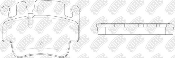 NiBK PN0823 - Комплект спирачно феродо, дискови спирачки vvparts.bg