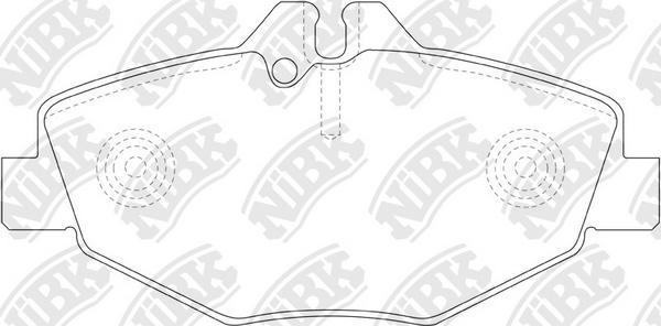 NiBK PN0342W - Комплект спирачно феродо, дискови спирачки vvparts.bg