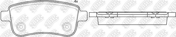 NiBK PN0381 - Комплект спирачно феродо, дискови спирачки vvparts.bg