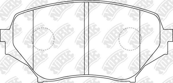 NiBK PN0387 - Комплект спирачно феродо, дискови спирачки vvparts.bg