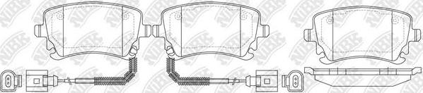 NiBK PN0330W - Комплект спирачно феродо, дискови спирачки vvparts.bg