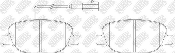 NiBK PN0324W - Комплект спирачно феродо, дискови спирачки vvparts.bg