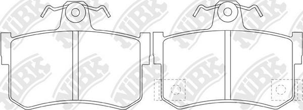 NiBK PN0292 - Комплект спирачно феродо, дискови спирачки vvparts.bg