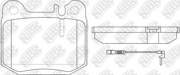 NiBK PN0203W - Комплект спирачно феродо, дискови спирачки vvparts.bg