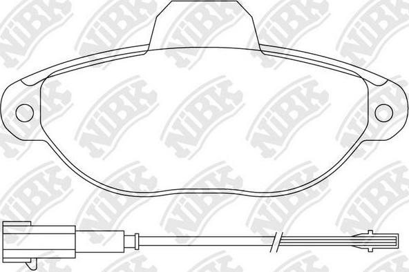 NiBK PN0287W - Комплект спирачно феродо, дискови спирачки vvparts.bg