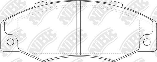 NiBK PN0239 - Комплект спирачно феродо, дискови спирачки vvparts.bg