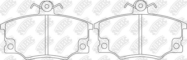 NiBK PN0235 - Комплект спирачно феродо, дискови спирачки vvparts.bg