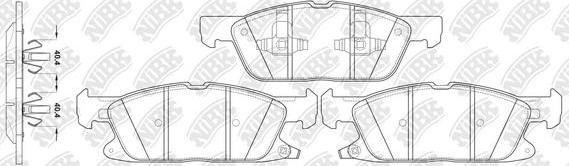 NiBK PN0709 - Комплект спирачно феродо, дискови спирачки vvparts.bg