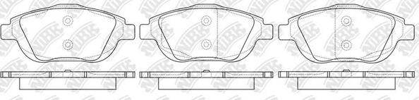 NiBK PN0706 - Комплект спирачно феродо, дискови спирачки vvparts.bg