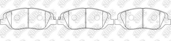 NiBK PN0789 - Комплект спирачно феродо, дискови спирачки vvparts.bg