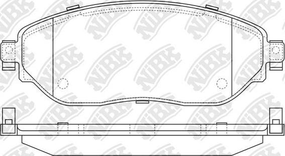 NiBK PN0729 - Комплект спирачно феродо, дискови спирачки vvparts.bg