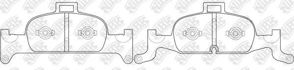 NiBK PN0728 - Комплект спирачно феродо, дискови спирачки vvparts.bg