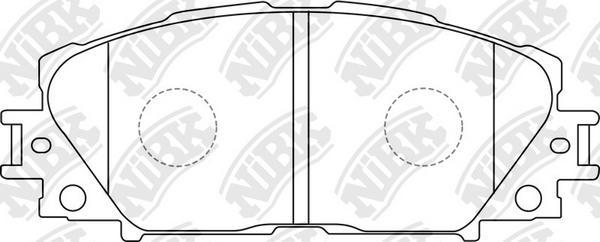 NiBK PN1508 - Комплект спирачно феродо, дискови спирачки vvparts.bg