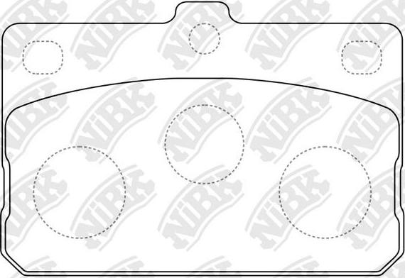 NiBK PN1014 - Комплект спирачно феродо, дискови спирачки vvparts.bg