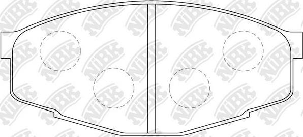 NiBK PN1071 - Комплект спирачно феродо, дискови спирачки vvparts.bg