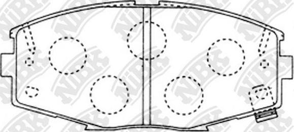 NiBK PN1141 - Комплект спирачно феродо, дискови спирачки vvparts.bg