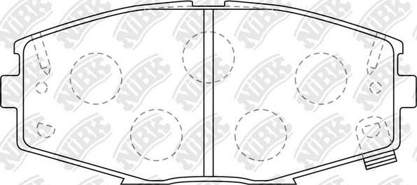 NiBK PN1141 - Комплект спирачно феродо, дискови спирачки vvparts.bg