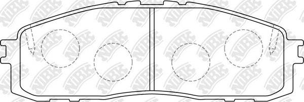 NiBK PN1142 - Комплект спирачно феродо, дискови спирачки vvparts.bg