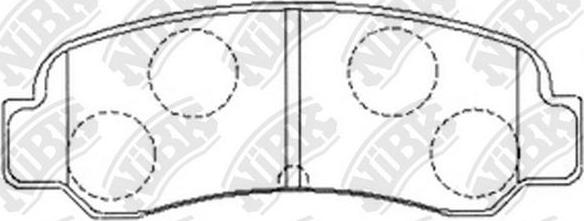 NiBK PN1109 - Комплект спирачно феродо, дискови спирачки vvparts.bg