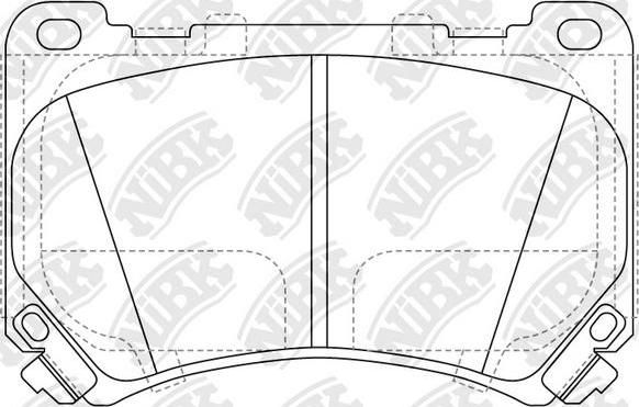 NiBK PN11002 - Комплект спирачно феродо, дискови спирачки vvparts.bg