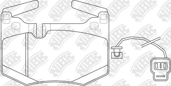 NiBK PN1855W - Комплект спирачно феродо, дискови спирачки vvparts.bg