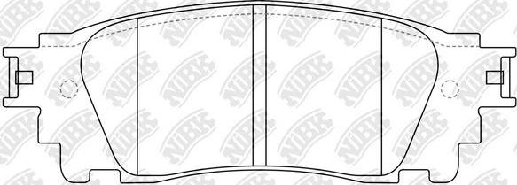 NiBK PN1852 - Комплект спирачно феродо, дискови спирачки vvparts.bg