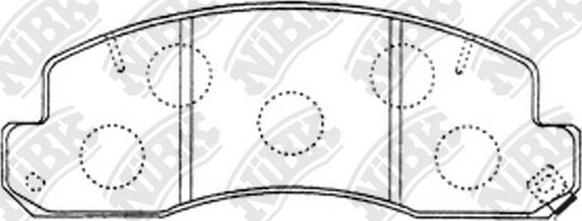 NiBK PN1388 - Комплект спирачно феродо, дискови спирачки vvparts.bg