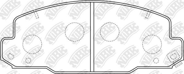 NiBK PN1330 - Комплект спирачно феродо, дискови спирачки vvparts.bg