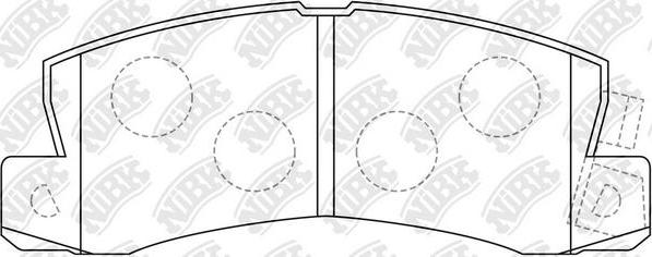 NiBK PN1321 - Комплект спирачно феродо, дискови спирачки vvparts.bg